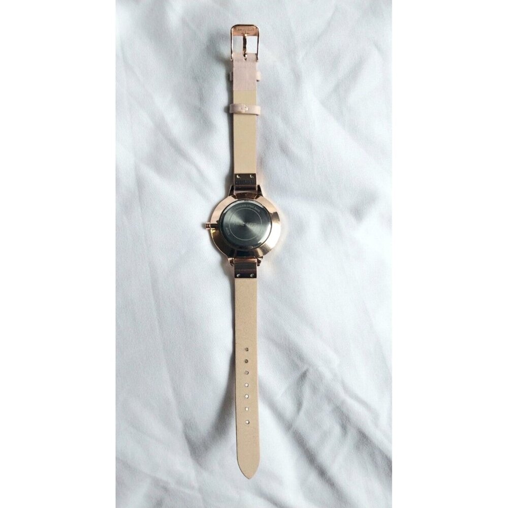 Nine West Women's Rose Gold-Tone and Pink Strap Watch - Picture 5 of 5